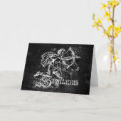 Zodiac Vintag Sagittarius Karte (Gelbe Blume)