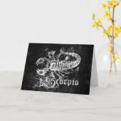 Zodiac Vintag Scorpio Karte (Gelbe Blume)