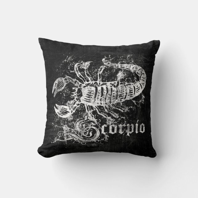 Zodiac Vintag Scorpio Kissen (Vorderseite)