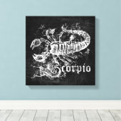 Zodiac Vintag Scorpio Leinwanddruck (Insitu (Holzboden))