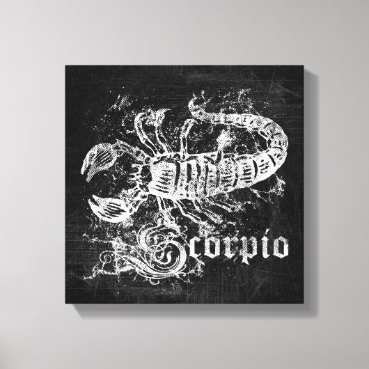 Zodiac Vintag Scorpio Leinwanddruck (Vorderseite)