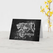 Zodiac Vintag Taurus Karte (Gelbe Blume)