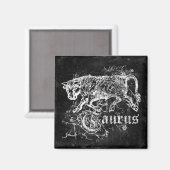 Zodiac Vintag Taurus Magnet (Vorderseite/Rückseite)
