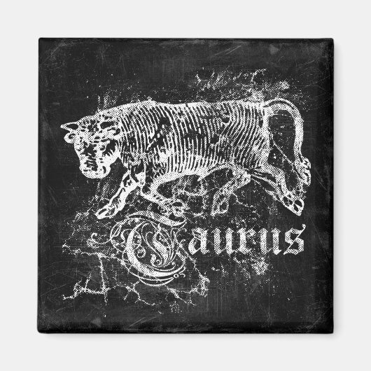 Zodiac Vintag Taurus Magnet (Vorne)