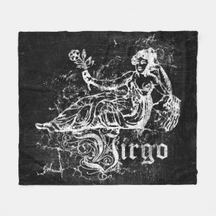 Zodiac Vintage Jungfrau Fleecedecke