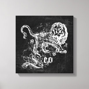 Zodiac Vintage Löwe Leinwanddruck