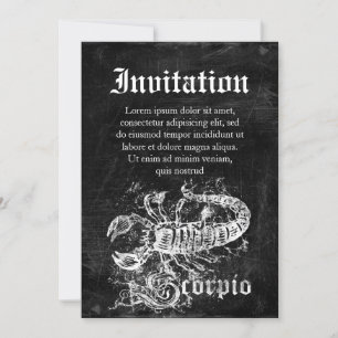 Zodiac Vintage Skorpion Einladung