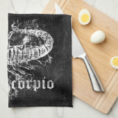 Zodiac Vintage Skorpion Geschirrtuch (Viertel Falte)