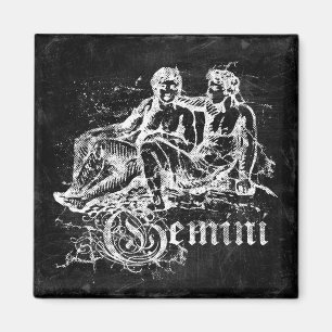 Zodiac Vintage Zwillinge Magnet