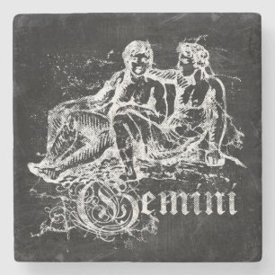 Zodiac Vintage Zwillinge Steinuntersetzer