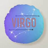 Zodiac Virgo Blue Gradient Throw Kissen (Vorderseite)