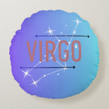 Zodiac Virgo Blue Gradient Throw Kissen