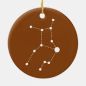 Zodiac Virgo Blume Keramik Ornament (Hinten)