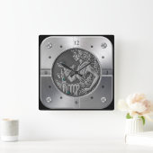 Zodiac ~ Virgo ~ Celestial ~ Western Astrologie ~ Quadratische Wanduhr (Zuhause)