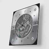 Zodiac ~ Virgo ~ Celestial ~ Western Astrologie ~ Quadratische Wanduhr (Winkel)