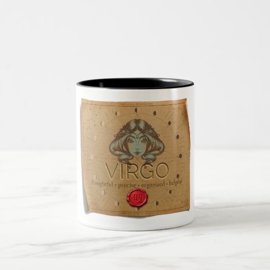 Zodiac - Virgo - Coffee Mug Zweifarbige Tasse (Mittel)