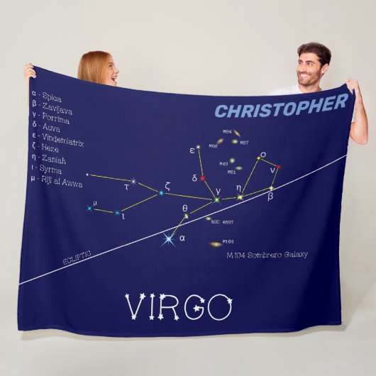 Zodiac Virgo Fleecedecke (Beispiel)