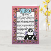 Zodiac - Virgo Fun Fakten Karte (Gelbe Blume)