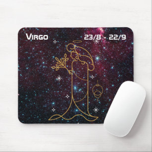 Zodiac Virgo Glitzer Moderner kosmischer Chic Mousepad