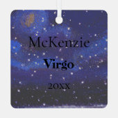 Zodiac Virgo "Ich bin zu beschäftigt, über das Übe Ornament Aus Metall (Rückseite)
