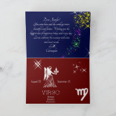 Zodiac Virgo Karte (Innenseite)