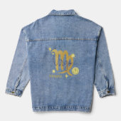 Zodiac Virgo Modern Personalisiert Jean Denim Jeansjacke (Rückseite)