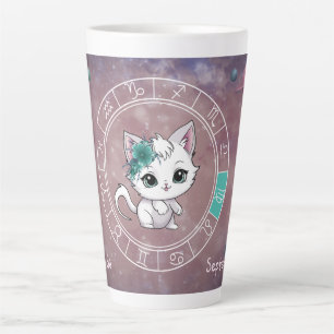 Zodiac Virgo Niedlich Cat Wheel Planet Astrologie Milchtasse