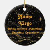 Zodiac Virgo Personalisiert Astrologie Ornament (Hinten)
