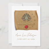 ZODIAC - Virgo - Personalized Birthday Card Einladung (Vorderseite)