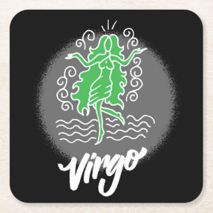 Zodiac Virgo Rechteckiger Pappuntersetzer