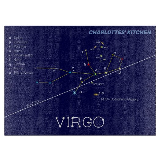 Zodiac Virgo Schneidebrett (Vorderseite)