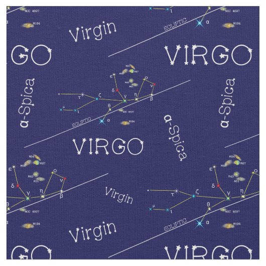 Zodiac Virgo Stoff (Nahaufnahme)