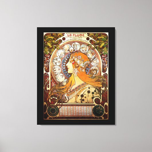 Zodiac von Alphonse Mucha Leinwanddruck (Vorderseite)