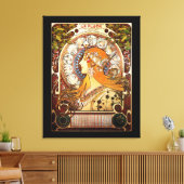 Zodiac von Alphonse Mucha Leinwanddruck (Insitu (Wohnzimmer))