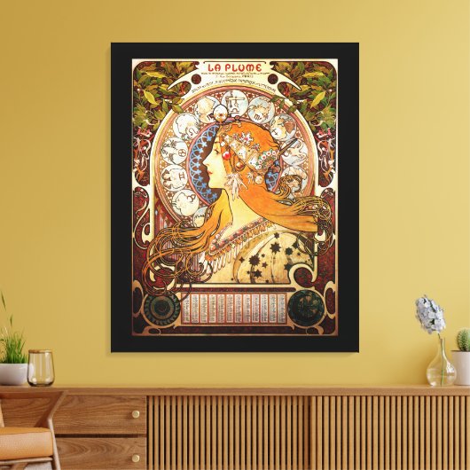 Zodiac von Alphonse Mucha Leinwanddruck (Insitu (Wohnzimmer))