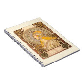 Zodiac von Alphonse Mucha Notizblock (Rechte Seite)
