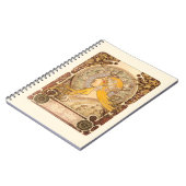 Zodiac von Alphonse Mucha Notizblock (Linke Seite)