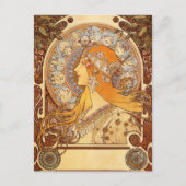 Zodiac von Alphonse Mucha Postkarte (Vorderseite)