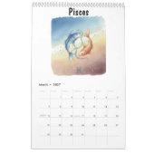 Zodiac-Wasserfarben-Kunst Astrologisch  Kalender (Mär 2027)