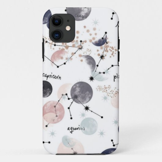 Zodiac Watercolor Horoskop Case-Mate iPhone Hülle (Rückseite)