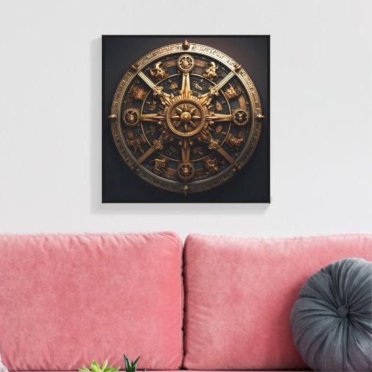 Zodiac Wheel Art Leinwand (Insitu (Wohnzimmer))