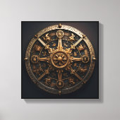 Zodiac Wheel Art Leinwand (Vorderseite)