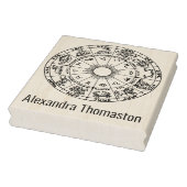 Zodiac Wheel Chart #1 Name Gummistempel (Stempel)