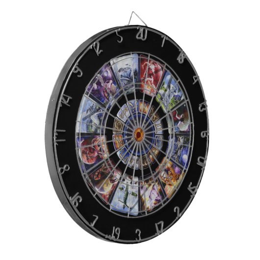 Zodiac Wheel Custom Game Dartscheibe (Vorderseite Links)