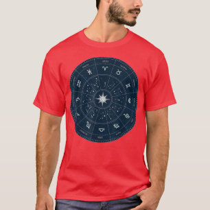 Zodiac Wheel Ehefrau Zodiac Horoskop Astrologie 27 T-Shirt