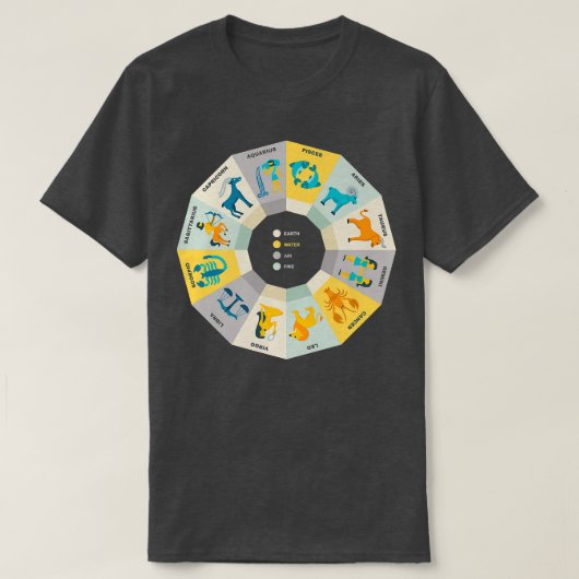 Zodiac Wheel Ehefrau Zodiac Horoskop Astrologie Pr T-Shirt (Design vorne)