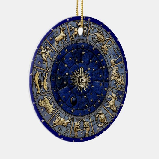 Zodiac Wheel Keramik Ornament (Rechts)