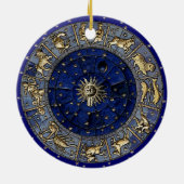 Zodiac Wheel Keramik Ornament (Hinten)