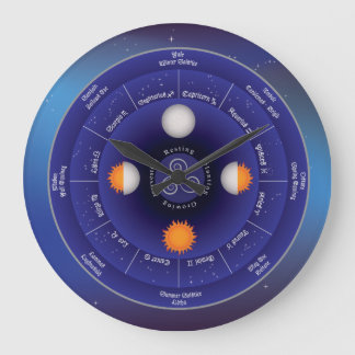 Zodiac Wheel of the Year Große Wanduhr