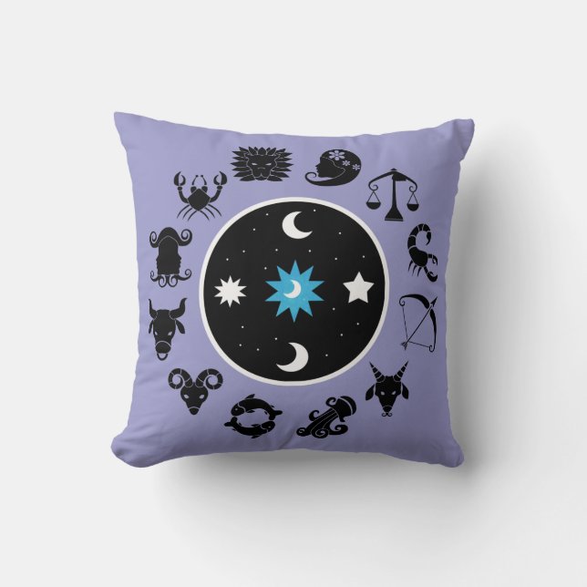Zodiac Wheel Pillow Kissen (Vorderseite)